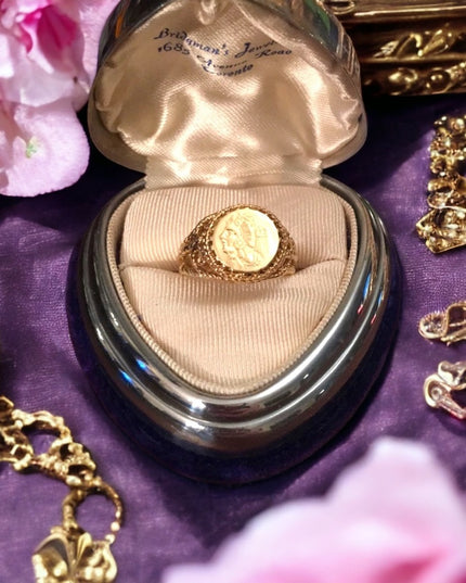 Vintage 14k gold Indian Head ring Beauty!