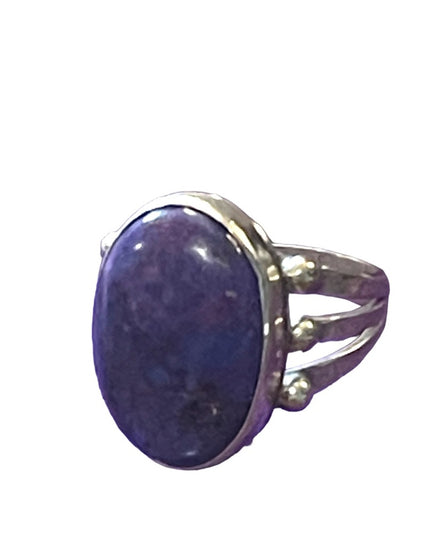 Sterling silver RB 925 Running Bear Southwestern Native American Sugalite ring