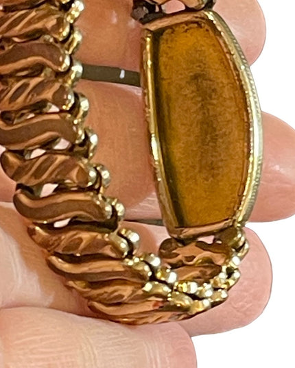 Vintage gold plt HOSTI ACIE NOMINATI Royal Winnepeg Rifles Sweetheart Bracelet