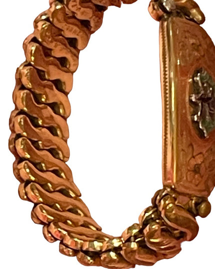 Vintage gold plt HOSTI ACIE NOMINATI Royal Winnepeg Rifles Sweetheart Bracelet