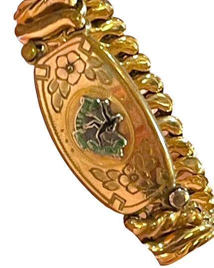 Vintage gold plt HOSTI ACIE NOMINATI Royal Winnepeg Rifles Sweetheart Bracelet