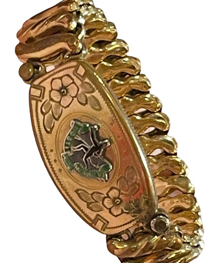 Vintage gold plt HOSTI ACIE NOMINATI Royal Winnepeg Rifles Sweetheart Bracelet