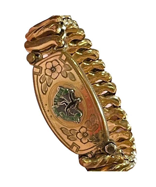 Vintage gold plt HOSTI ACIE NOMINATI Royal Winnepeg Rifles Sweetheart Bracelet