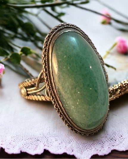 Sterling silver Jadite Adjustable ring Thai
