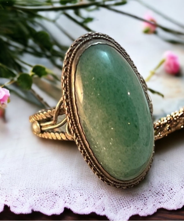 Sterling silver Jadite Adjustable ring Thai