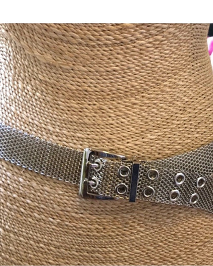 Vintage chain mail metal mesh solid heavy belt
