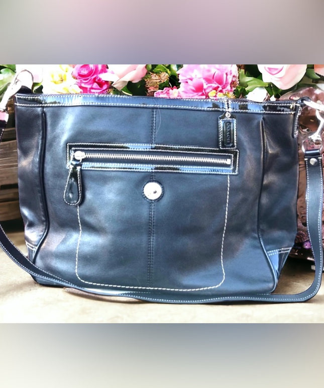 LG Coach Laurel Bag tote  black leather F14887