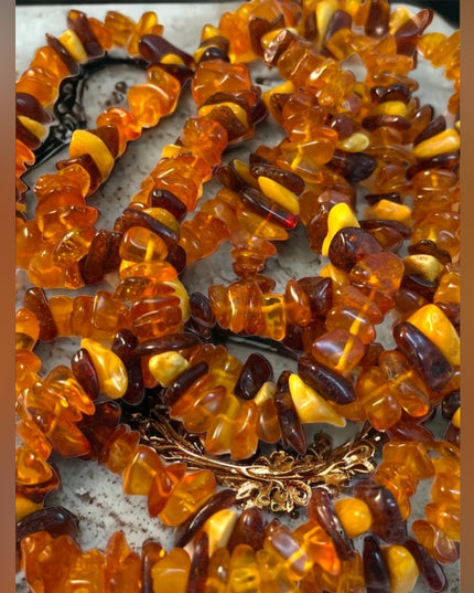 Antique Mixed Buterscotch Amber necklace