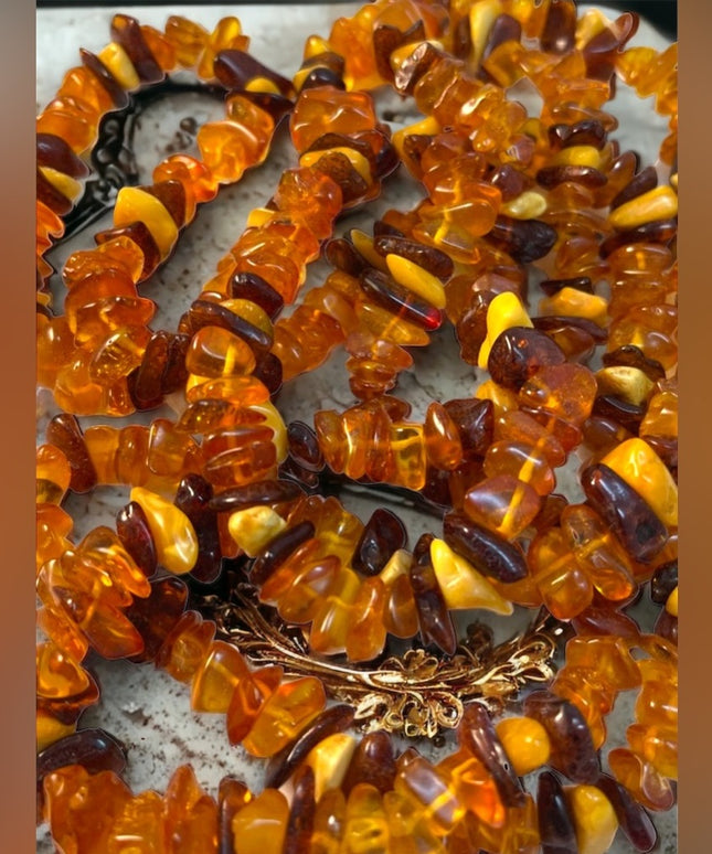 Antique Mixed Buterscotch Amber necklace