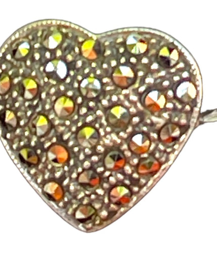 Sterling silver 925 fancy marcasite heat ring