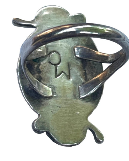 “MC" MARY CHAVEZ NATIVE AMERICAN STERLING 925 AZ Malachite RING, SIZE 6