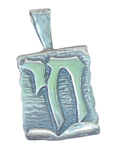 Vintage sterling silver CHAI scroll Jewish long life pendant