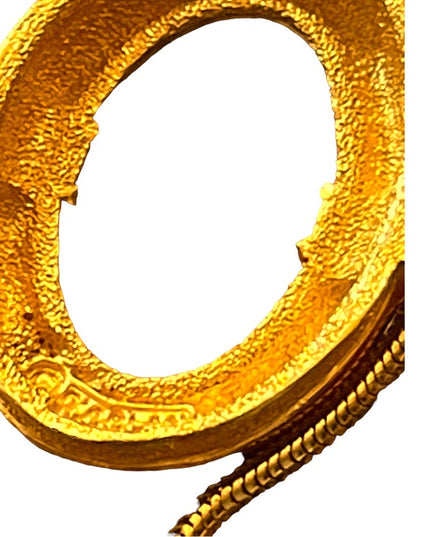 Vintage 1980s Gold finish D Orlan O snake chain necklace