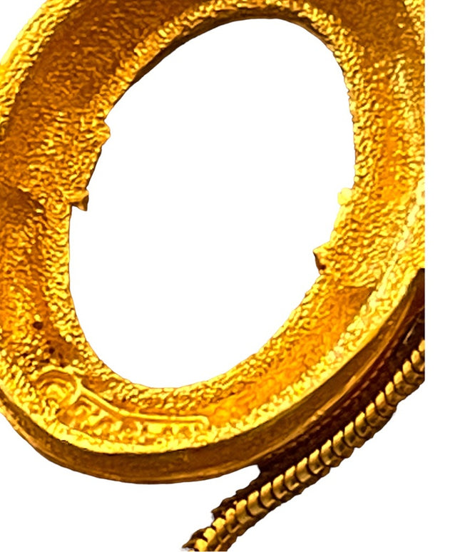 Vintage 1980s Gold finish D Orlan O snake chain necklace