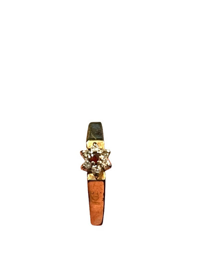 Vintage ruby & diamond 14k Gold stacker ring