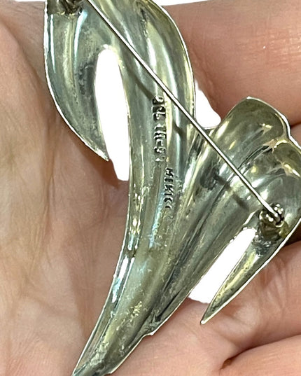 Taxco TR 97 Vintage Large Modernist brooch sterling silver 925