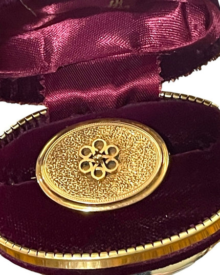 Stunning Victorian Antique 18k Rose gold fancy infinity brooch pendant