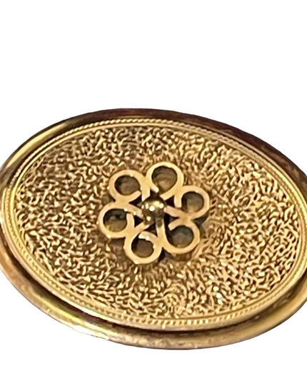 Stunning Victorian Antique 18k Rose gold fancy infinity brooch pendant