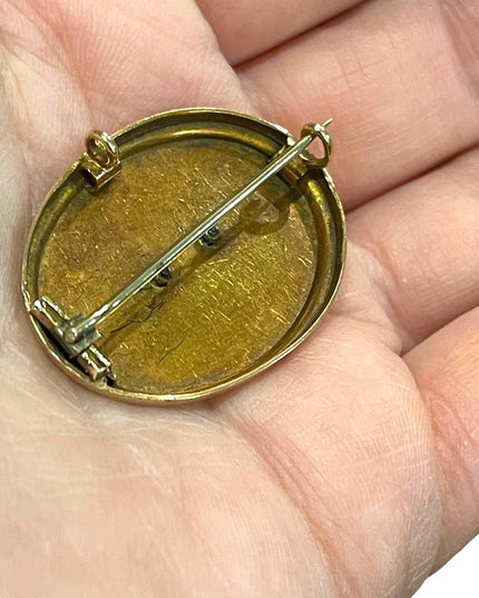 Stunning Victorian Antique 18k Rose gold fancy infinity brooch pendant