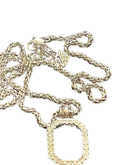 Vintage Swarovski Authentic (SWAN) Black crystal silver finish necklace