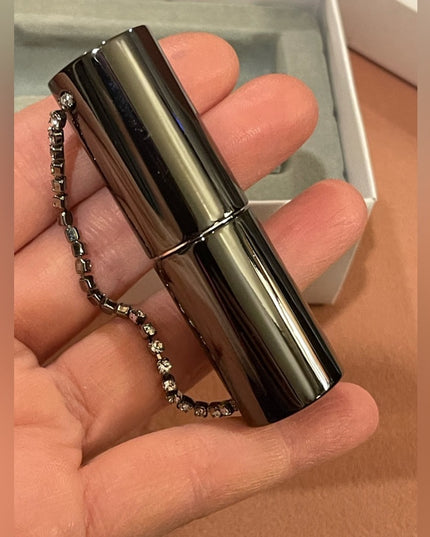 SWAROVSKI AUTHENTIC perfume atomizer bottle NIB grey crystal complete