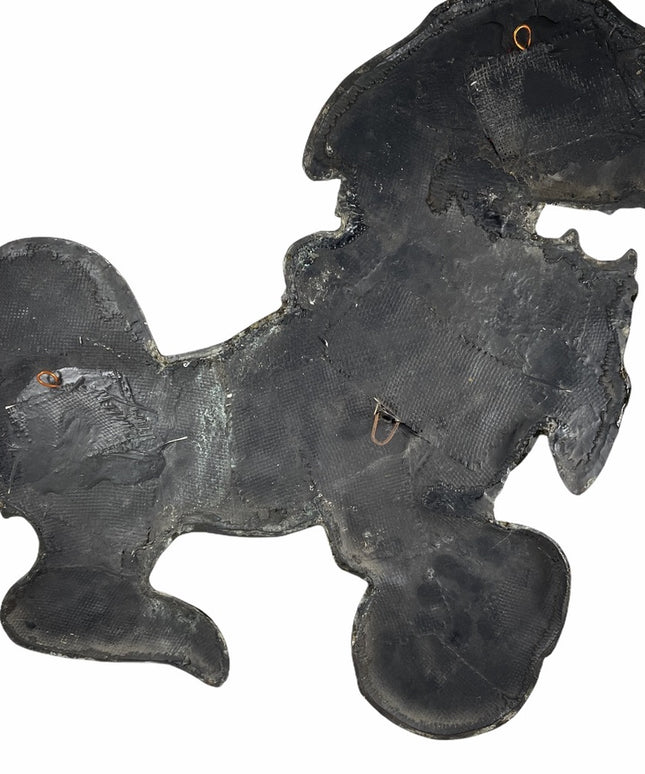 Vintage Brass solid Heavy Foo Dog Chinese import C1950s Wall hang