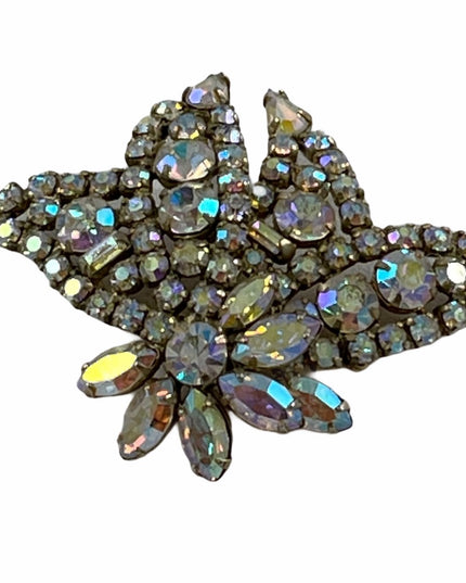 VintGe stunning Large Sherman Crystal AB VTG C1950s Brooch