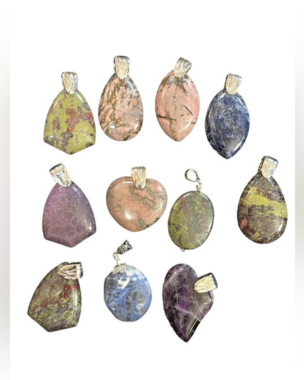 RESELLERS LOT  or GIFTS Party Favors 11pcs Large STONE Necklace pendants