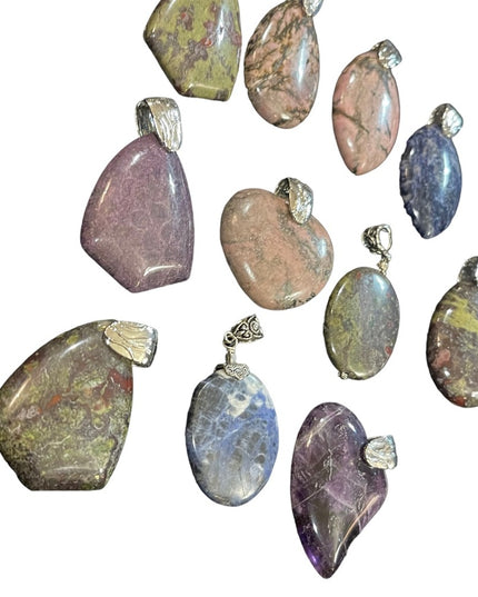 RESELLERS LOT  or GIFTS Party Favors 11pcs Large STONE Necklace pendants