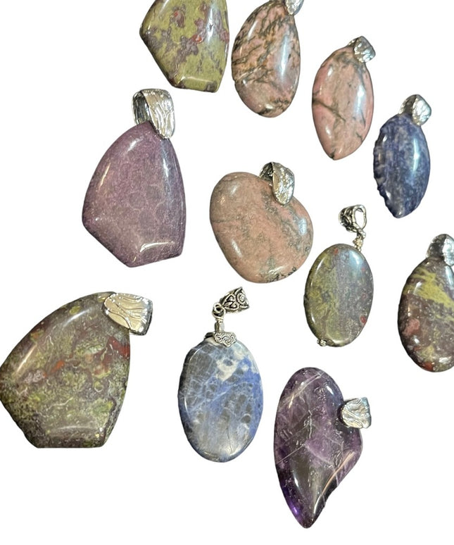 RESELLERS LOT  or GIFTS Party Favors 11pcs Large STONE Necklace pendants