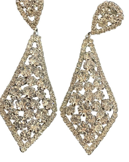 Vintage rhinestone jewelry LOT crystals Dangle earrings Teddy bears pendant