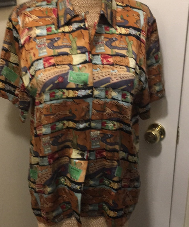 - Vintage Silk Short sleeve Blouse Arizona limited Nichole Miller