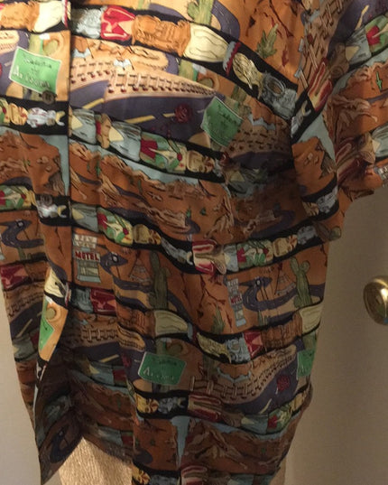 - Vintage Silk Short sleeve Blouse Arizona limited Nichole Miller
