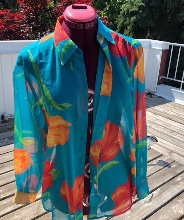 - Vintage Liz Claiborne Lizsport Sheer blouse cover