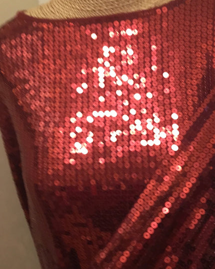 - Pink Shimmer sequin long blouse Sz LG Stretchy