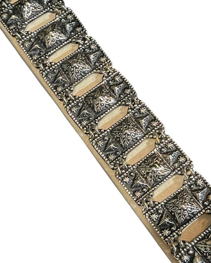 Vintage Maxixo Taxco Fancy antiqued chunky link bracelet brutalist