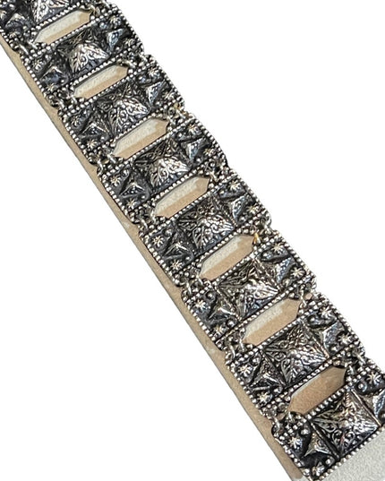 Vintage Maxixo Taxco Fancy antiqued chunky link bracelet brutalist