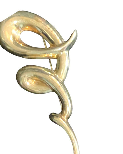 Vintage 925 CNA Thailand fancy Wavy swirl modernist brooch