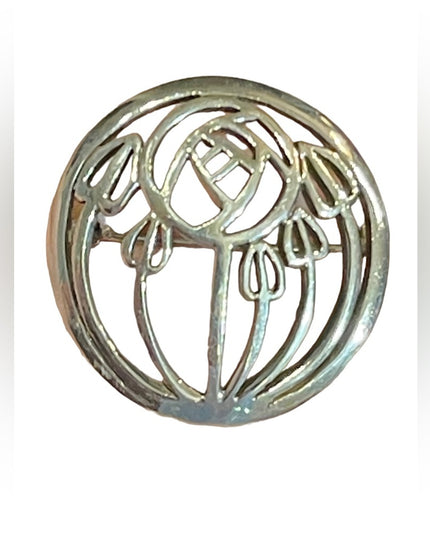 Vintage Brooch Art Nouveau Sterling Silver 925 Stamped SGC Rennie Macintosh