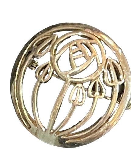 Vintage Brooch Art Nouveau Sterling Silver 925 Stamped SGC Rennie Macintosh