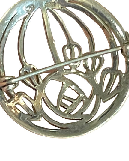 Vintage Brooch Art Nouveau Sterling Silver 925 Stamped SGC Rennie Macintosh