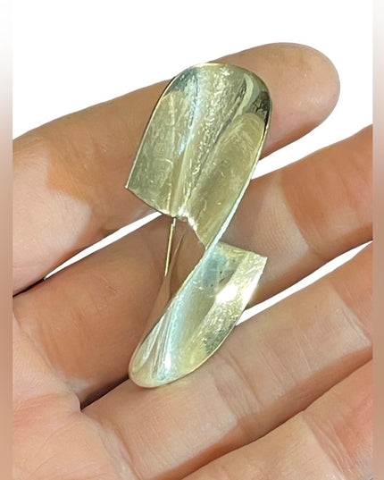 Vintage TC-103 Taxco Mexico sterling silver 925 modernist twist brooch