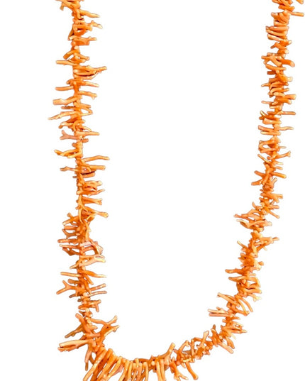 Vintage 1960s Branch peach angel skin  30” necklace nautical
