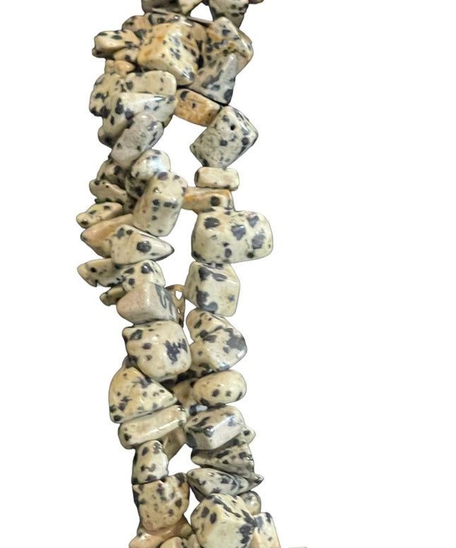 Lovely 3 strand high quality leopard skin Jasper 3 strand heavy necklace