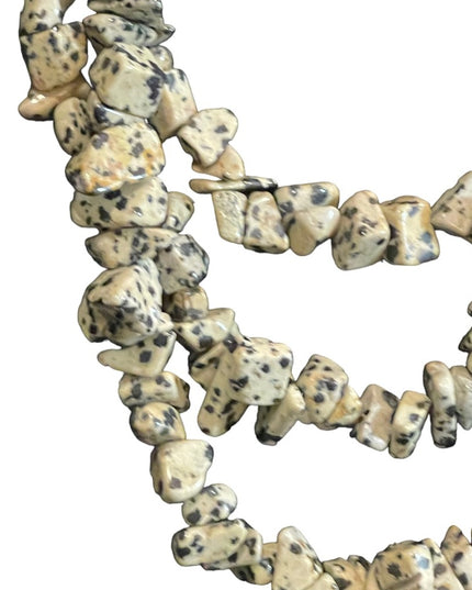 Lovely 3 strand high quality leopard skin Jasper 3 strand heavy necklace