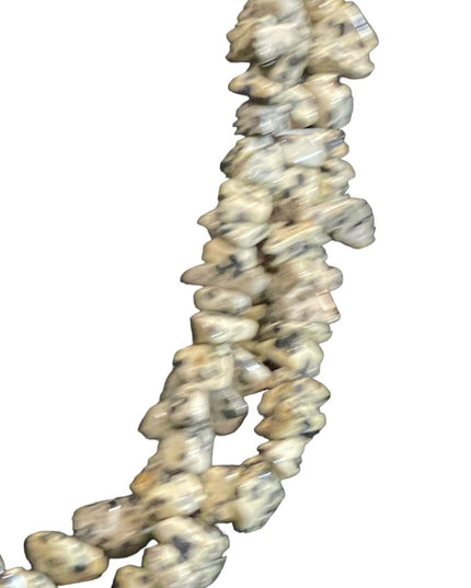 Lovely 3 strand high quality leopard skin Jasper 3 strand heavy necklace
