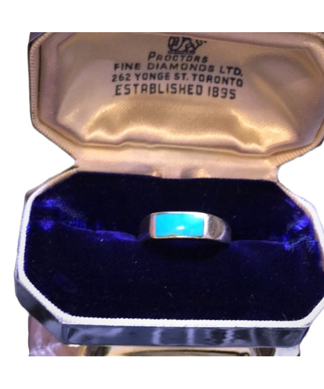 Vintage turquois 925 Navajo sterling silver ring