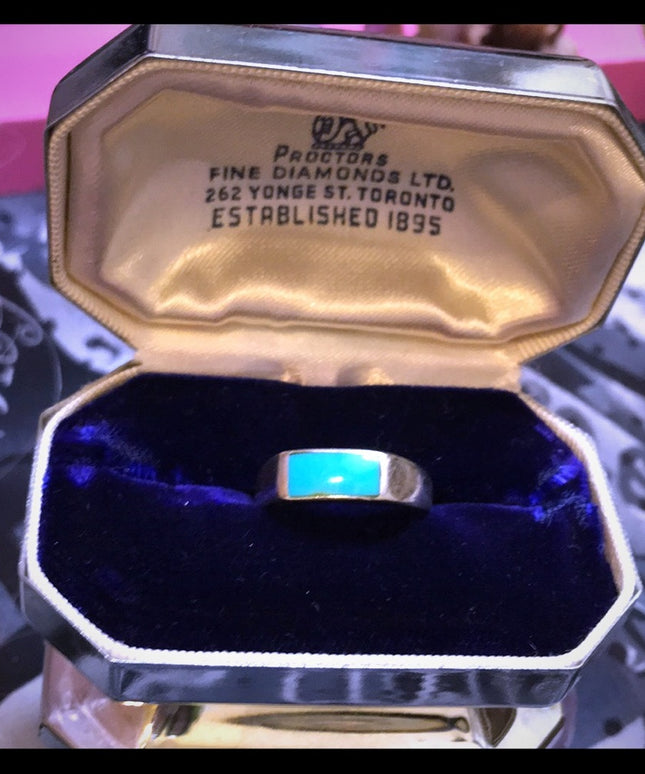 Vintage turquois 925 Navajo sterling silver ring