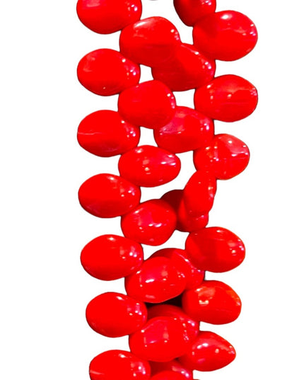 Lovely Vintage Fire engine RED Czech Glass 2 strand bead necklace 1960s …