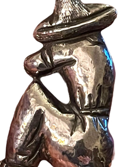 Hector Aguilar Mexico Sterling Silver (.925) Siesta Man w/Sombrero Brooch
